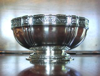 28.  4 Tr Oz Handwrought French.  950 Silver Bowl,  Ca.  1895 Claude Doutre Roussel photo