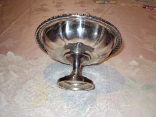 Oneida Silver Plate Heavy Compote Bowl 6  Wide 3 3/4  Tall photo