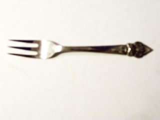 Thai Budeha Sterling Cocktail Fork 4in Long 6.  1g photo