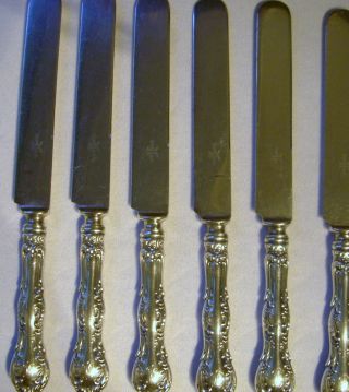 Estate Sterling - Old Atlanta Pattern By Wallace - Six (6) Knives With Monogram photo