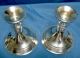 Pair Vintage Duchin Sterling Silver Weighted Candlesticks/holders 4 