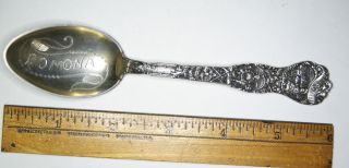 Antique Watson Sterling Silver Pomona California Miner Mission Souvenir Spoon photo