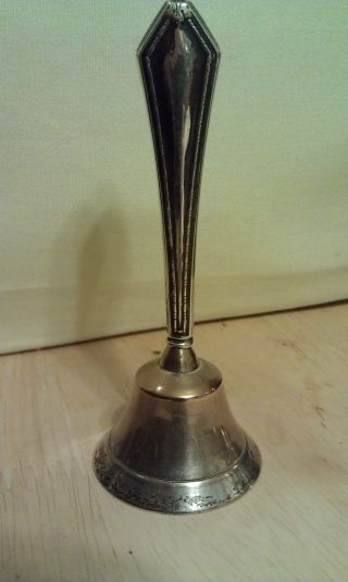 Antique Bell With Sterling Silver Handle photo