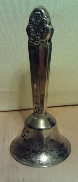 Antique Bell With Sterling Silver Handle. photo