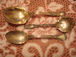 Sterling Cassarole Berry Serving Spoons 195 Grams photo