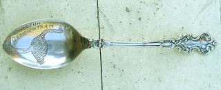Cawston Ostrich Farm Ca Sterling Silver Spoon Vintage Souvenir Spoon 4” Marked photo