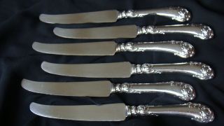 6 Landers - Frary - Clark Quadruple Plated Dinner Knives Lfc14 photo