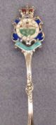 Estate Ontario Canada Sterling Silver & Enamel Shield Souvenir Spoon Souvenir Spoons photo 1