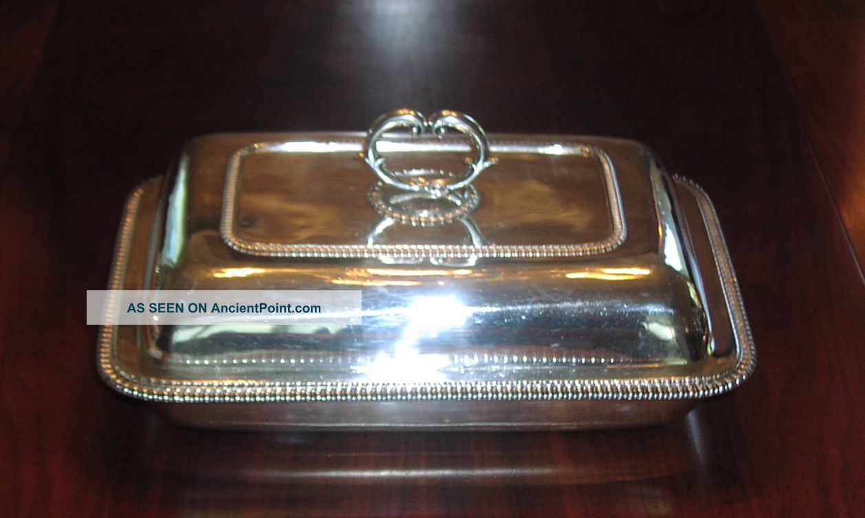 54 Oz Covered Sterling Silver Entree Serving Vegetable Dish,  William Eaton 1815 Bowls photo