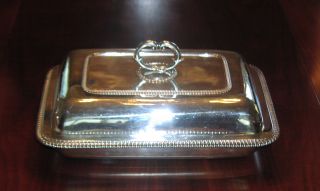 54 Oz Covered Sterling Silver Entree Serving Vegetable Dish,  William Eaton 1815 photo