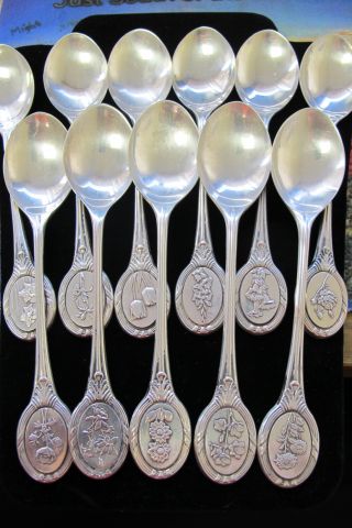 Set Of 11 English Jhon Pinches Ltd Spoons 1970 photo