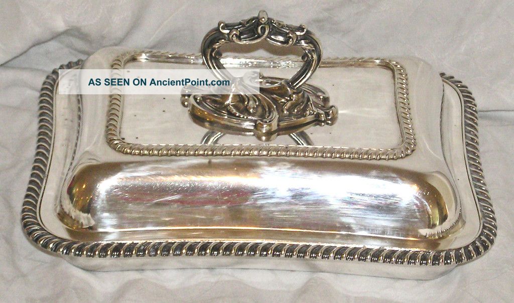 William Hutton British Silver Plate Covered EntrÉe Server Sheffield Other photo