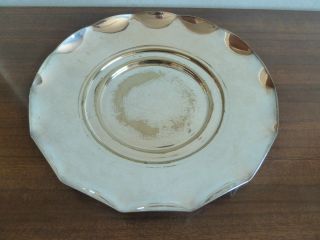 Silver Plate Fluted Salver Tray photo