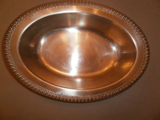 Wilcox Silver Plate Vegetable Serving Oval Plate Marked 7075 photo