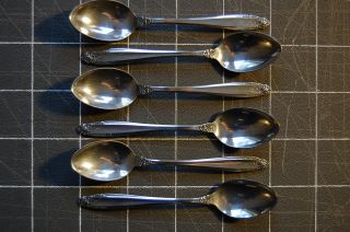 International Sterling Prelude 6 Demitasse Spoons photo