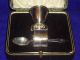 3 Piece English Sterling Silver London Made Breakfast Set In Case 1926 Other photo 1