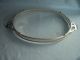 Vintage Silver Plated Oval Tray With Handles/glass Bottom Platters & Trays photo 4
