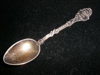 Sterling Silver Gorham Sundberg Bismarck Nd Souvenir Spoon - 13.  4 Gms - 4 1/4 