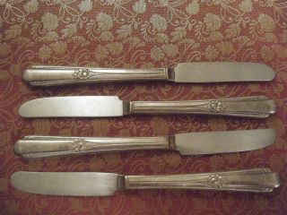 Wm Rogers Memory/hiawatha Grille/viande Knives 1937,  Set Of 4 photo