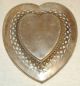 Sterling Silver Heart Shaped Reticulated Dish; 8 