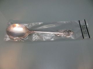 New In Package - Wallace Sterling Grand Baroque Cream Soup Spoon - 6 1/8 