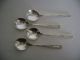 Art Deco 4 Rare Round Soup Spoons Community Friendship / Medality Pattern Oneida/Wm. A. Rogers photo 1