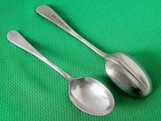 Antique Silver Plated - Rat Tail - Tea Spoons - Vgc. photo