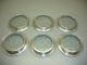 Set Of 6 - Frank M.  Whiting Sterling Silver And Glass Drink Coasters Bowls photo 2