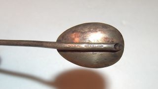 Antique H.  & H.  Sterling Silver Straw Soda Fountain Or Ice Tea Long Straw Spoon photo