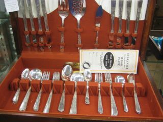 Community,  Tudar Plate Silverplate Service For 8,  Plus Serving Pieces photo
