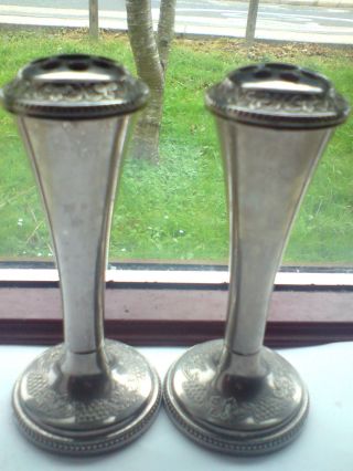 Pair Of Silver Plate Posy Vases Free P&p photo
