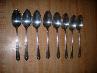 8 Wm Rogers & Sons Tablespoons International Silver Silverplate Exquisite Design photo