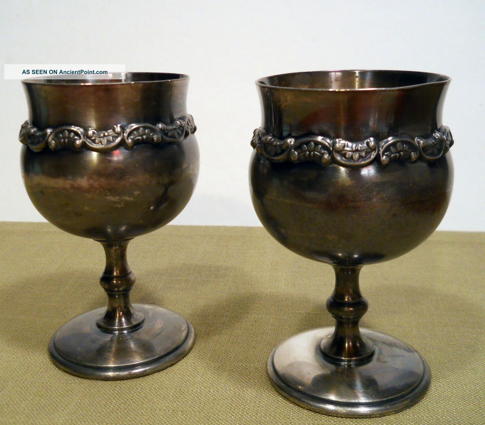 A Pair Of Antique Goblets From The Barbour Silver Company Cups & Goblets photo