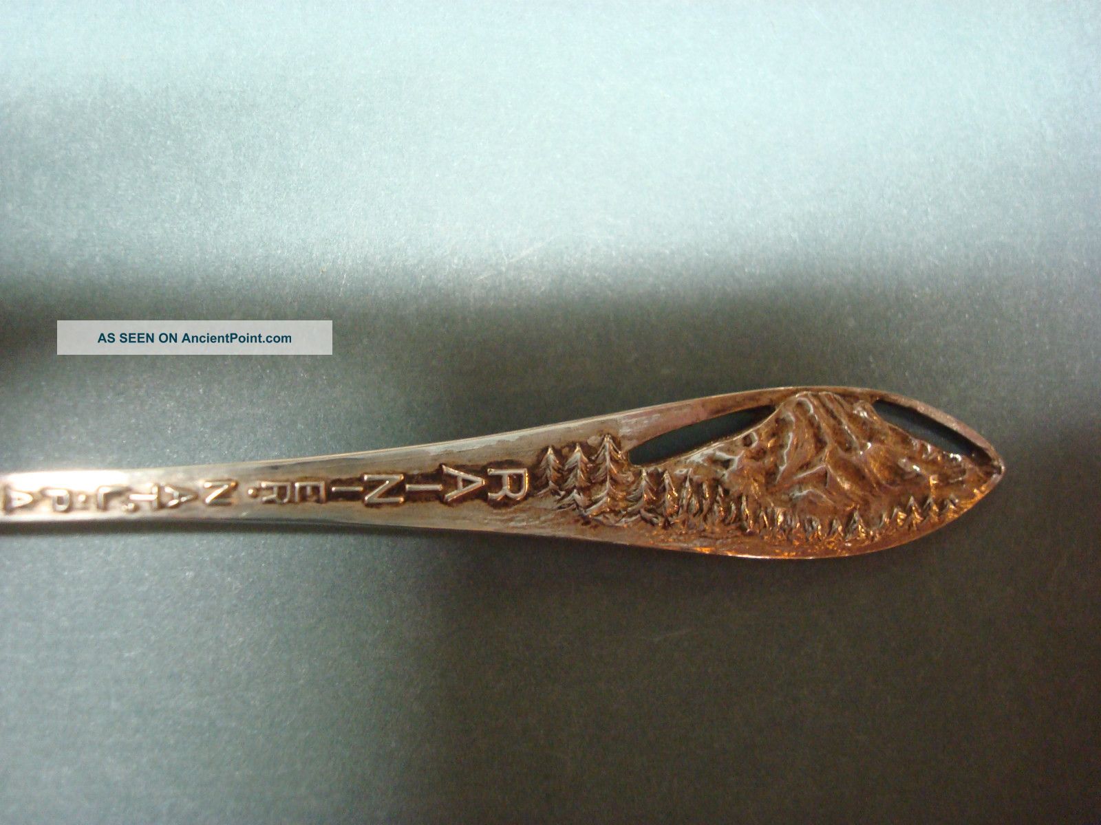Antique Rainier National Park Sterling Silver Souvenier Spoon Souvenir Spoons photo