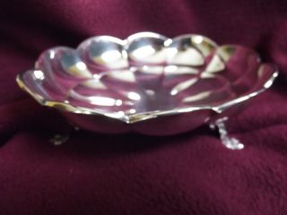 Antique Wallace Sterling Silver Footed Dish Scalloped Piece @ Nr photo