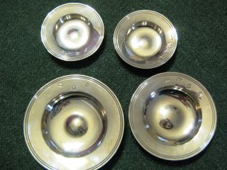 Vintage Sterling Silver Armada Bowls By British Sivler Maker Reid & Sons photo