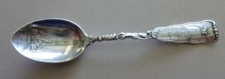Vintage Gorham Sterling Souvenir Spoon,  Lincoln ' S Home,  And National Monument photo