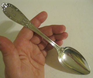 1800 ' S Ac Albert Coles Ny Jenny Lind 57g Coin Silver Serving Spoon Vtg.  American photo