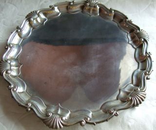Antique Art Nouveau Silver Plated Salver Dish Tray West & Son Dublin 5464p photo