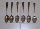 6 Coffee Spoons Old English Pattern 1803 - 1804 London England Sterling Silver Other photo 1