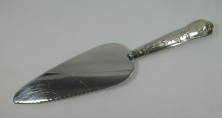 Vintage English Solid Silver Handled Kings Pattern Pie Server. photo