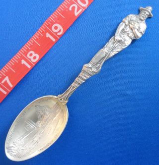 Angels Camp California Mining Hoist Mill Antique Sterling Silver Souvenir Spoon photo