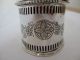 Victorian Silver Large Mustard Pot 1895 Pierced Design With Pretty Engraving Mustard Pots photo 4