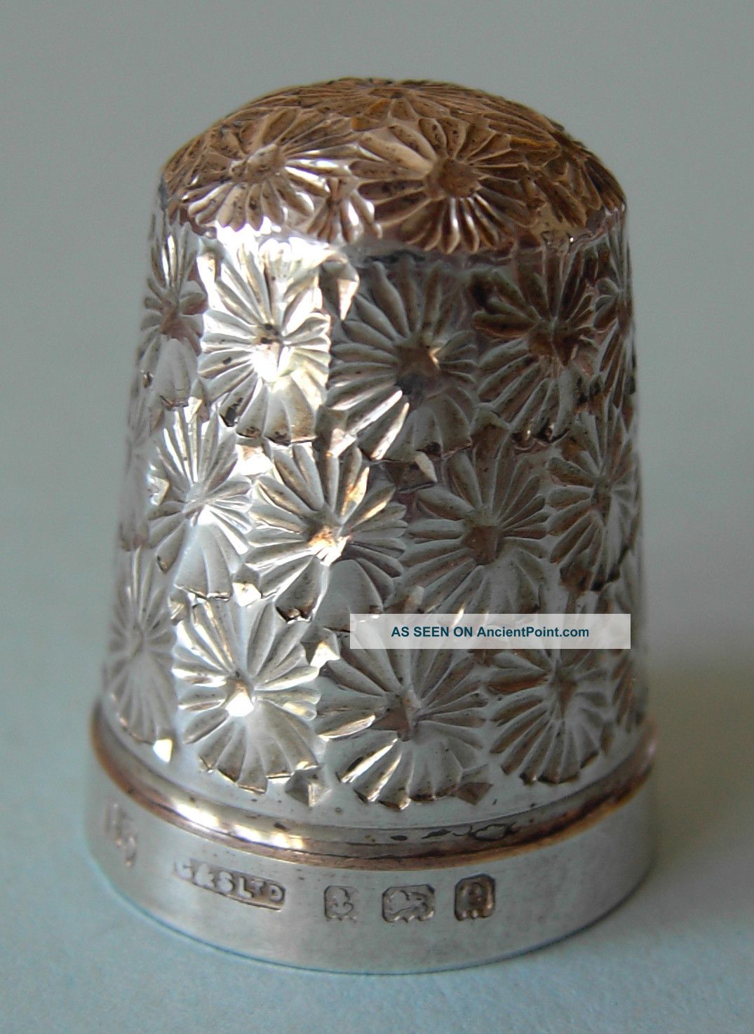 1904 Henry Griffith Solid Silver Thimble,  Hm Birmingham Thimbles photo