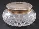 Solid Silver Lidded Cut Glass Dressing Table Jar 1899 Bowl Rouge Pot Box Bowls photo 1