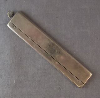 Antique Webster Sterling Chatelaine Comb In Case / Monogrammed / Fob photo