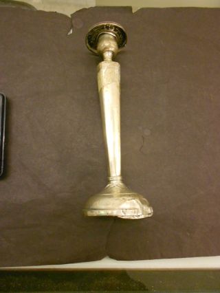 Sterling Silver Candlestick Weighted 196.  8 Grams Scrap Only photo