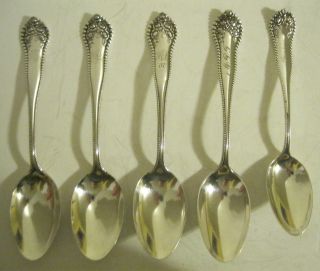 5 Vtg Gorham Lancaster 101g Sterling Silver Tea Spoons Lot Ornate Not Scrap photo