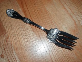 American Beauty Rose Medium Cold Meat Fork By Holmes & Edwards 1909 photo