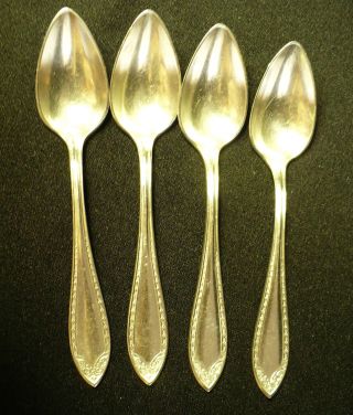Set Of 4 Vintage Community Silver Silverplate Demitasse Spoons photo